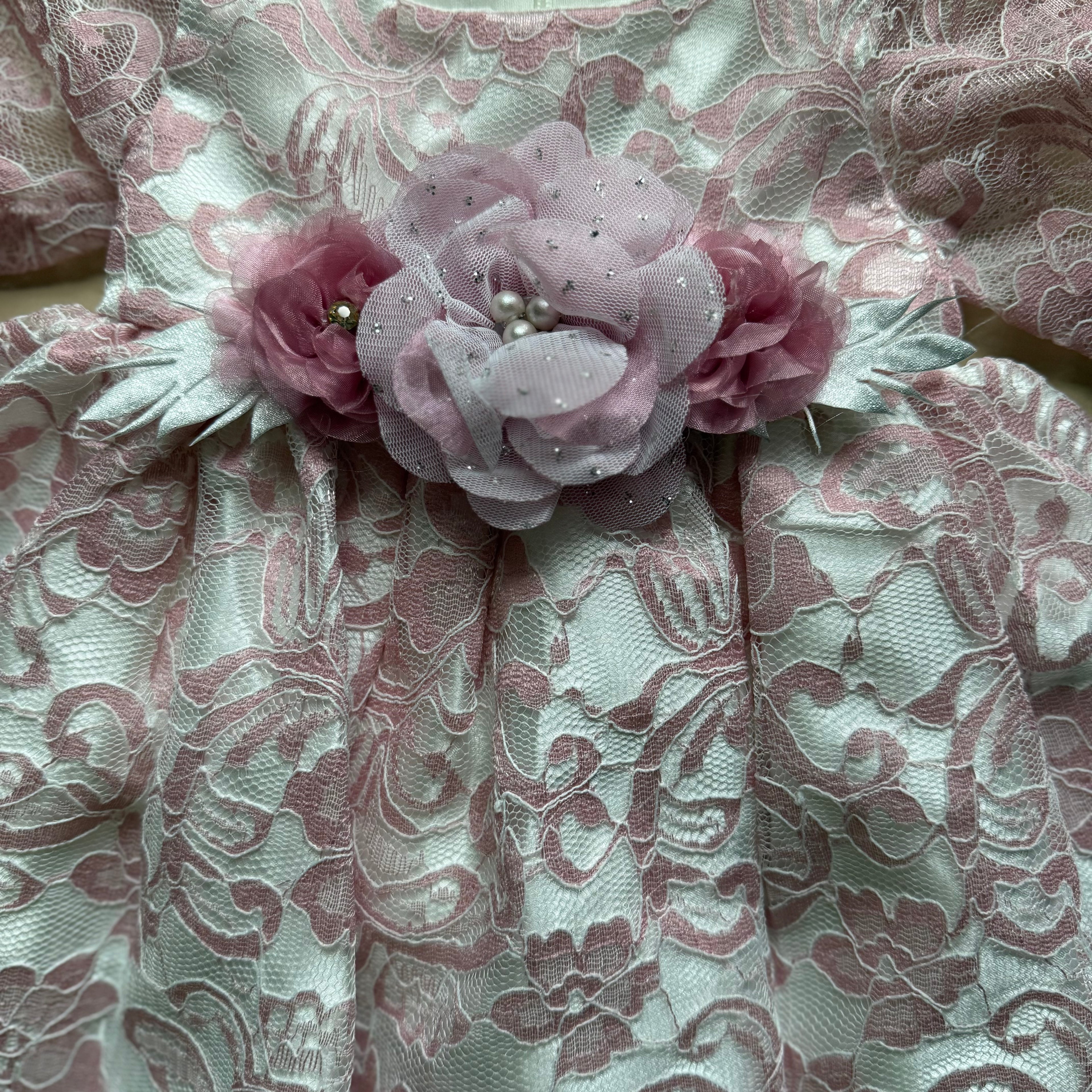 Rosé Fleur Lace Frock Set