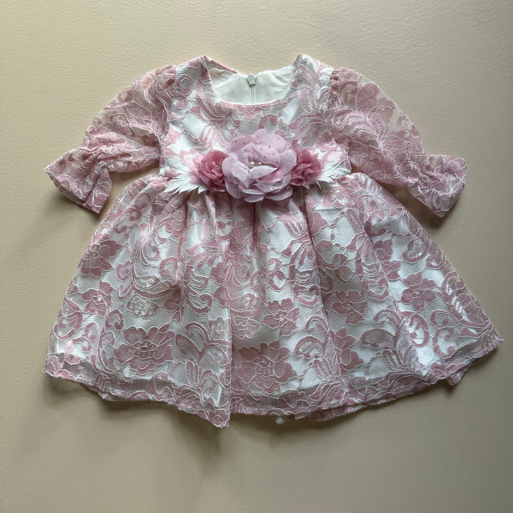 Rosé Fleur Lace Frock Set
