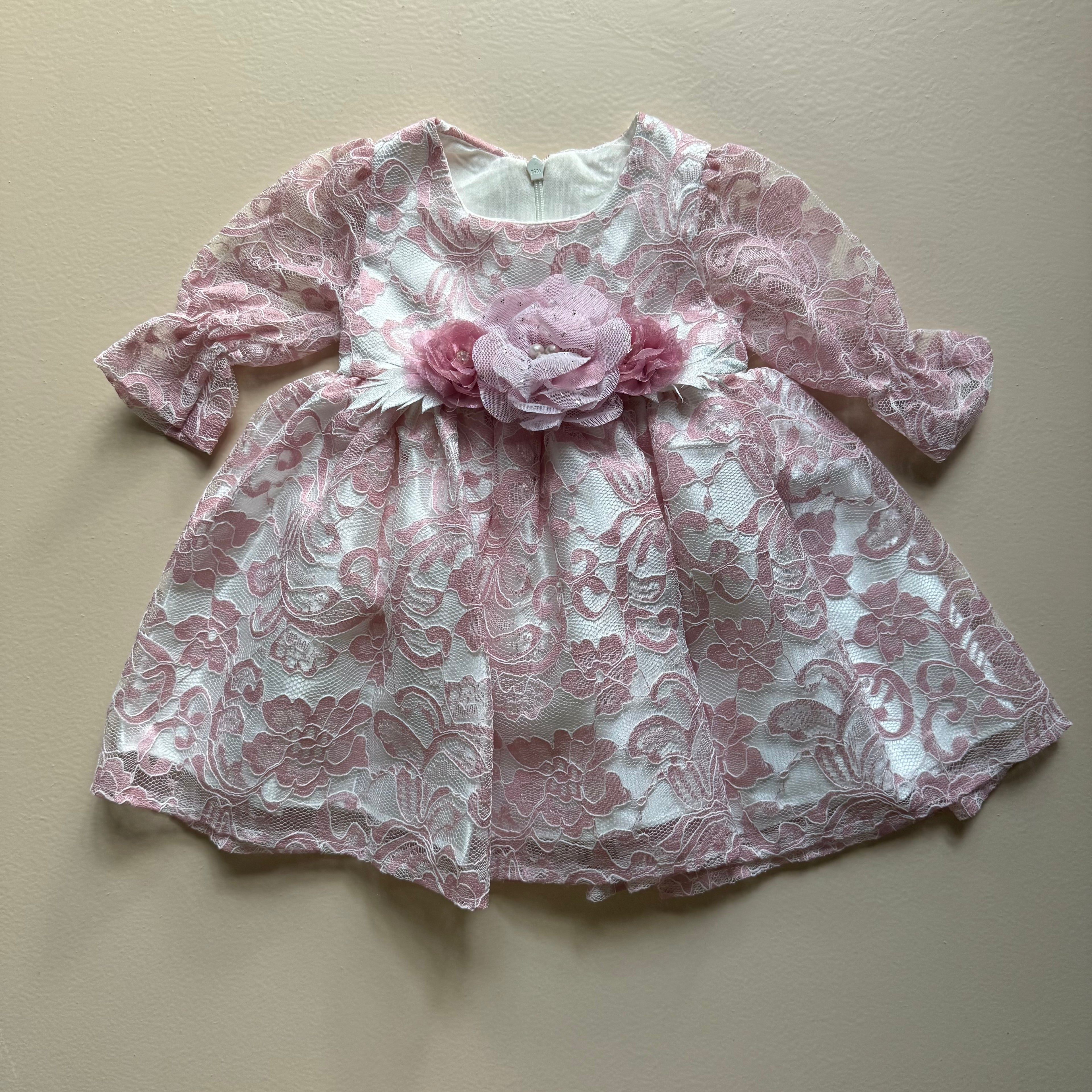 Rosé Fleur Lace Frock Set