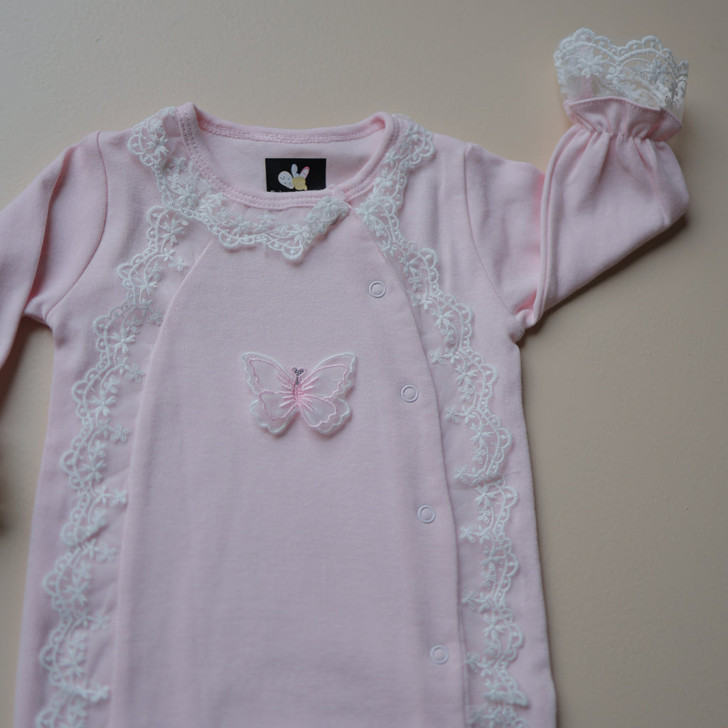 Rose Petal Butterfly Baby Romper