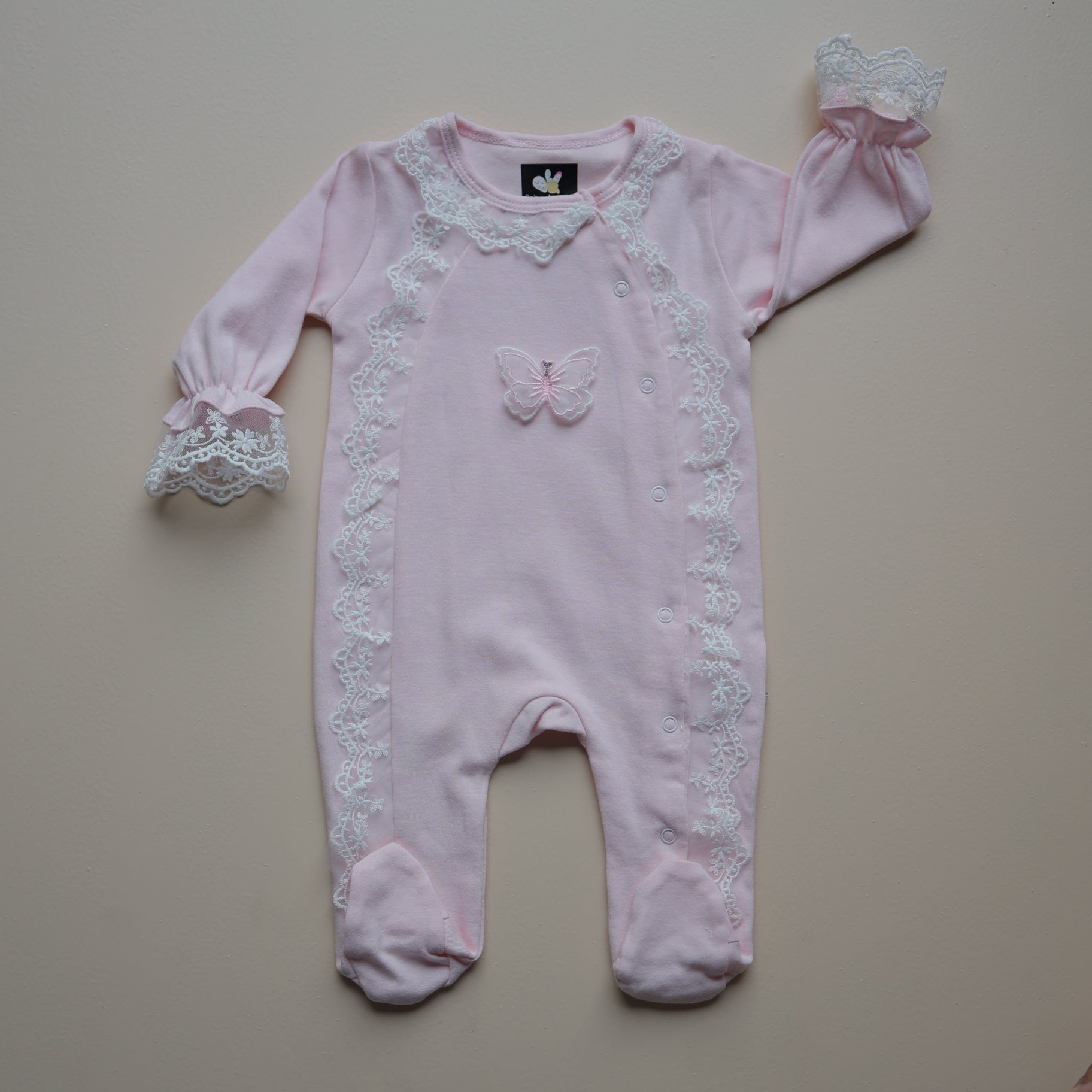 Rose Petal Butterfly Baby Romper