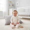 Rosée Lace Dungaree Romper – Blush & Ivory