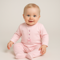 Rosy Bloom Lace Baby Romper