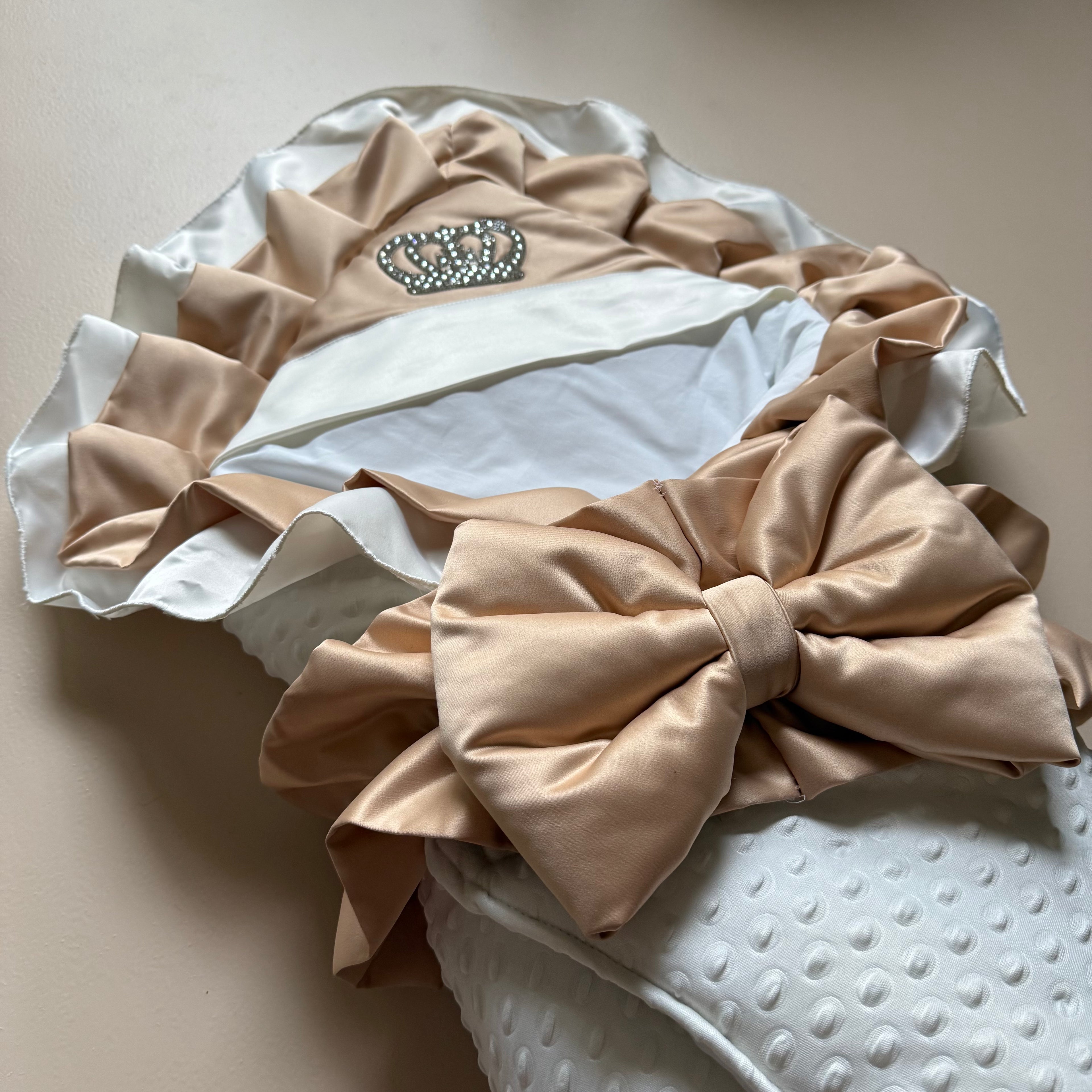 Royal Crown Luxe Gold Baby Drape with Attached Hood