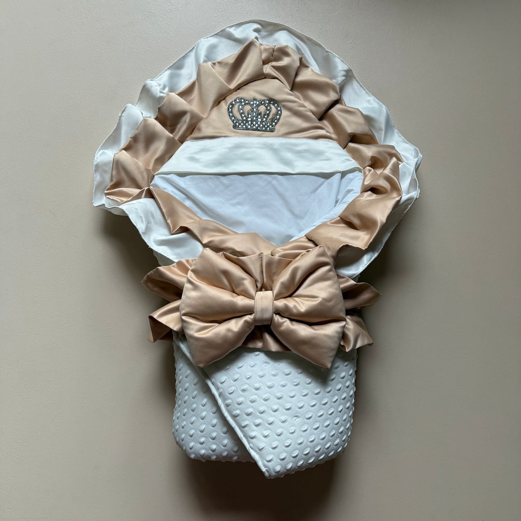 Royal Crown Luxe Gold Baby Drape with Attached Hood