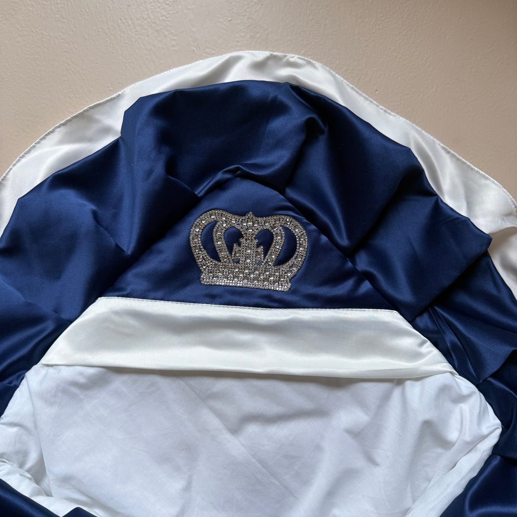 Royal Crown Luxe Hooded Navy Baby Drape
