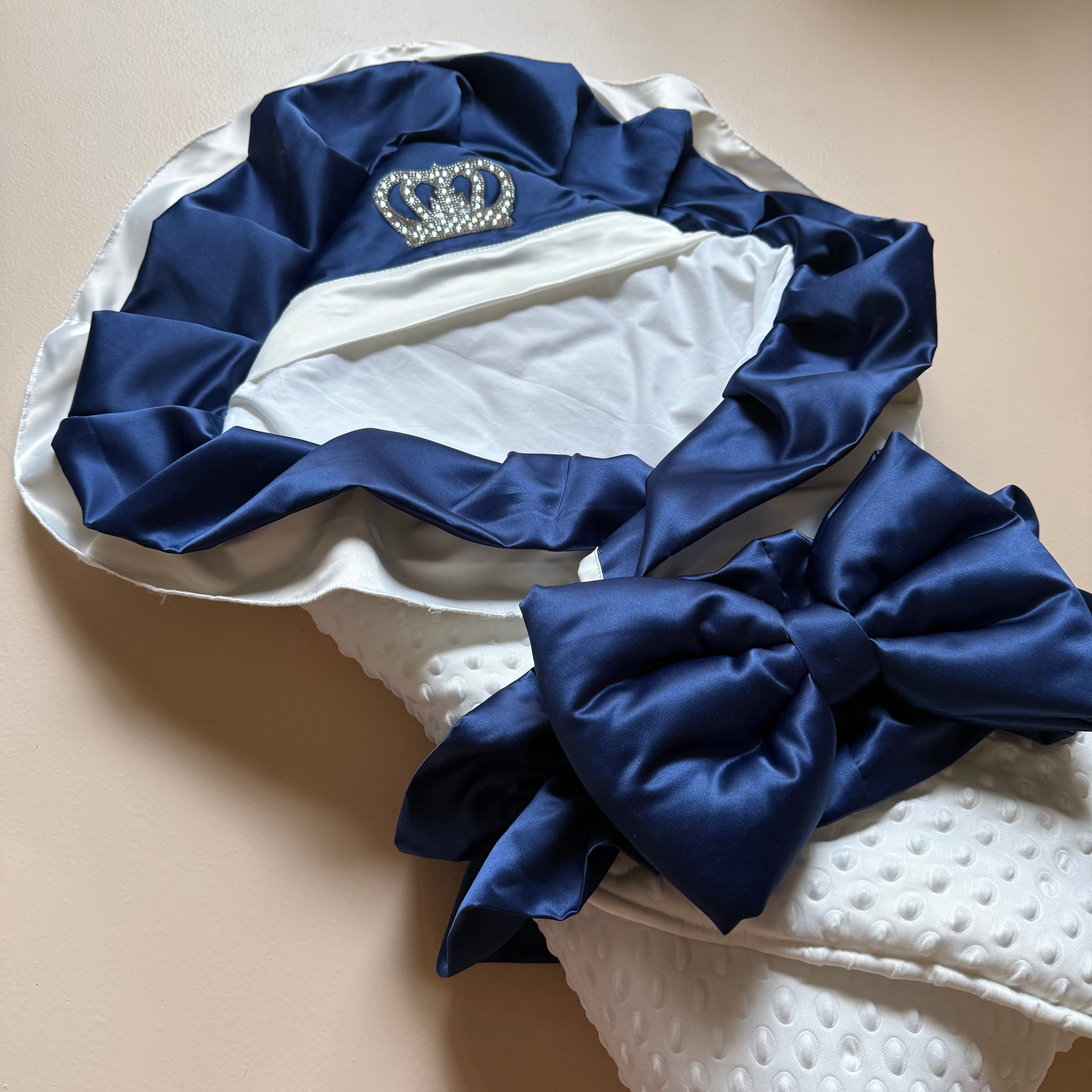 Royal Crown Luxe Hooded Navy Baby Drape