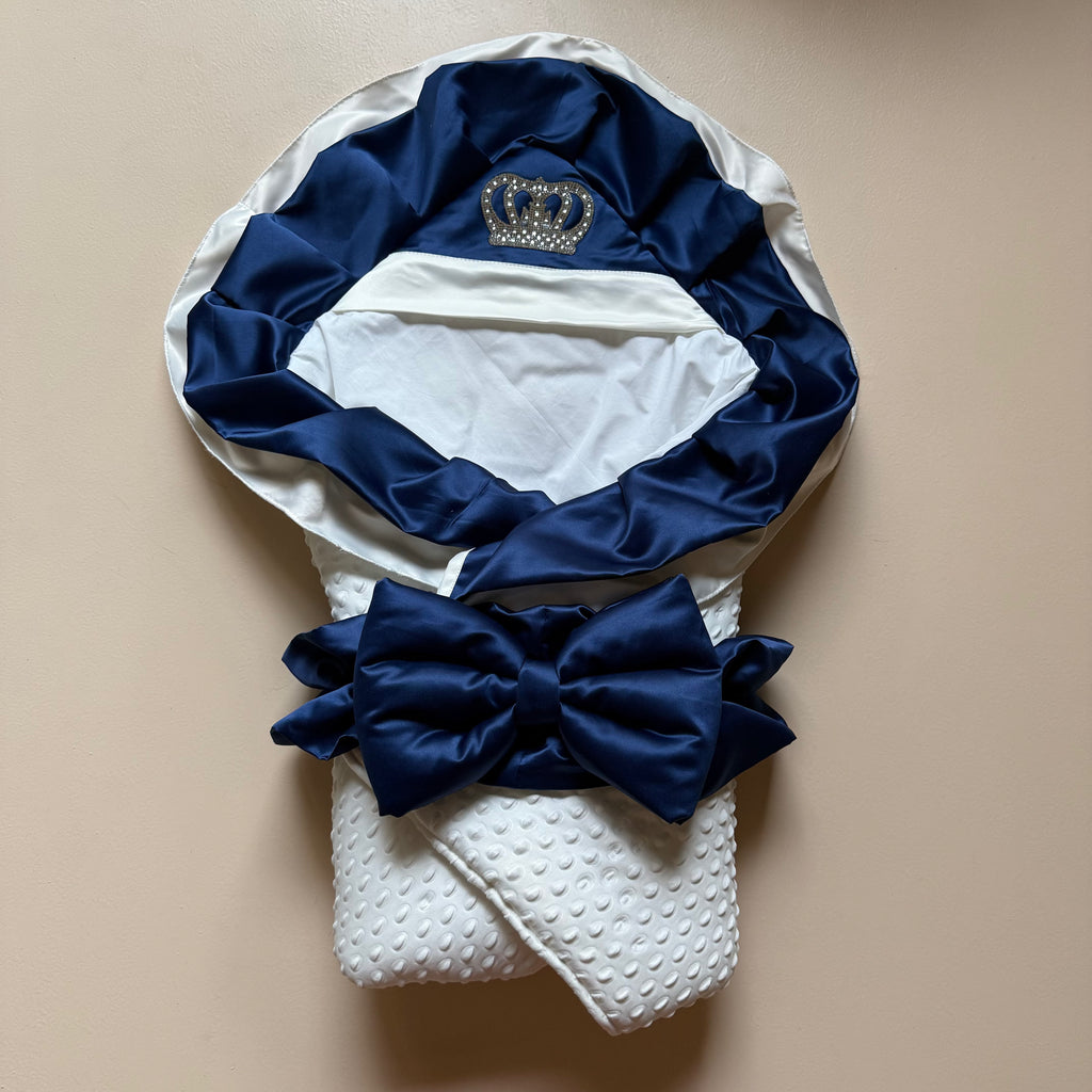 Royal Crown Luxe Hooded Navy Baby Drape