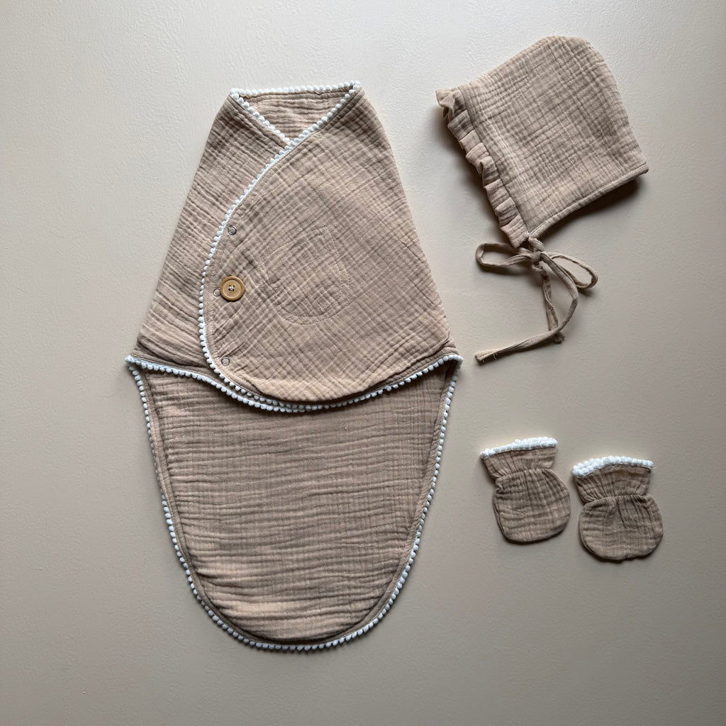 Sand Dune Muslin Swadle Set