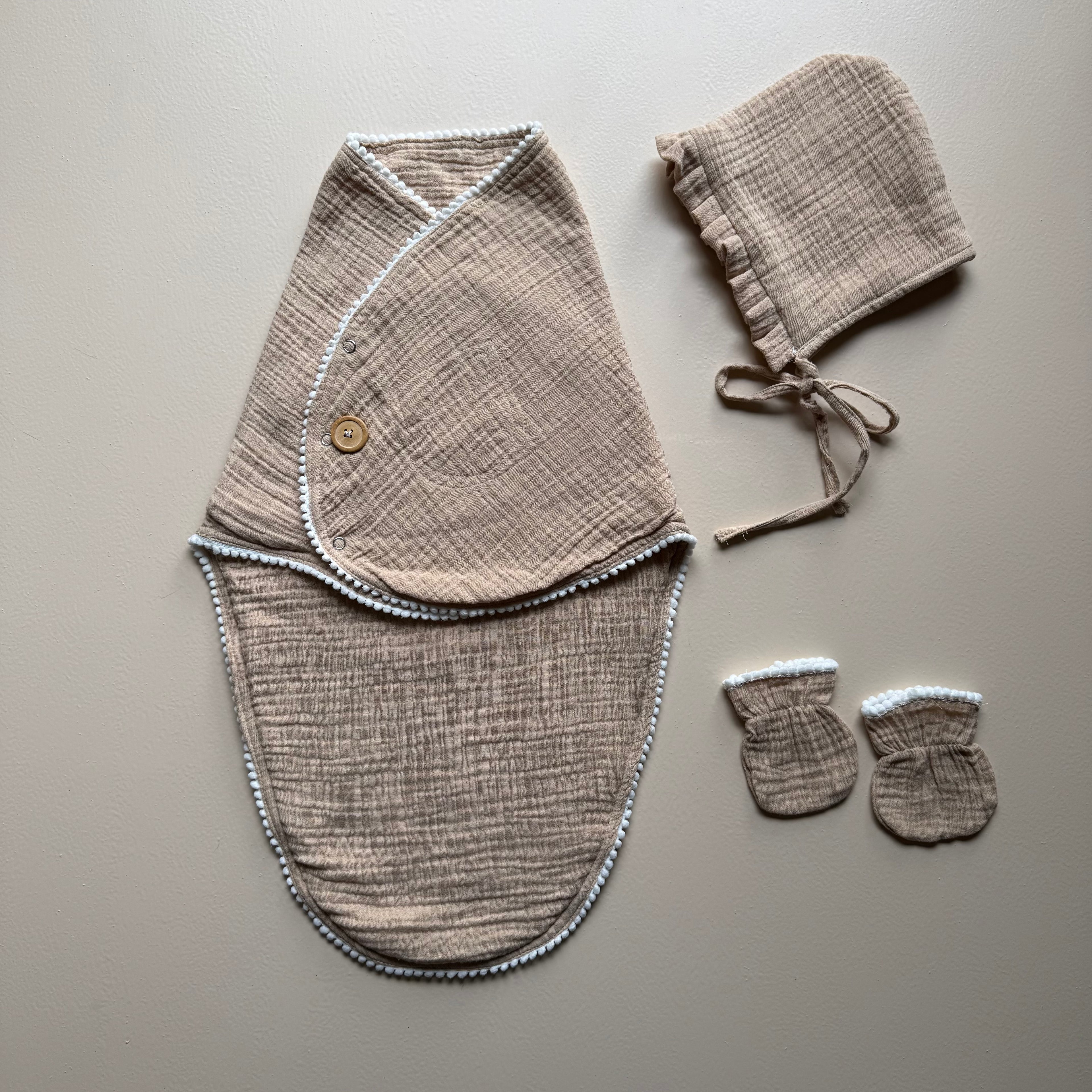 Sand Dune Muslin Swadle Set