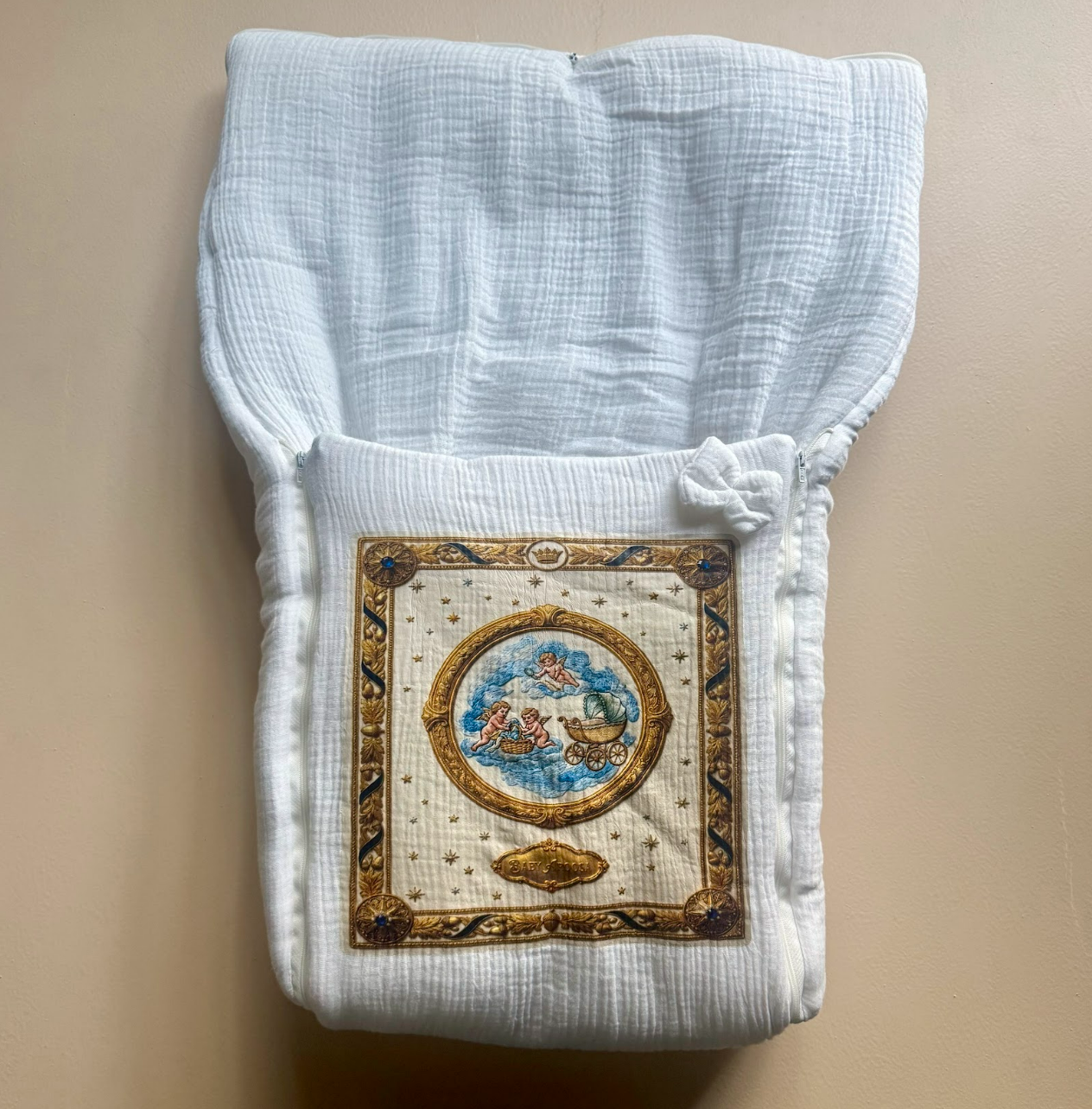 The Celestial Heirloom Muslin Sleeping Bag