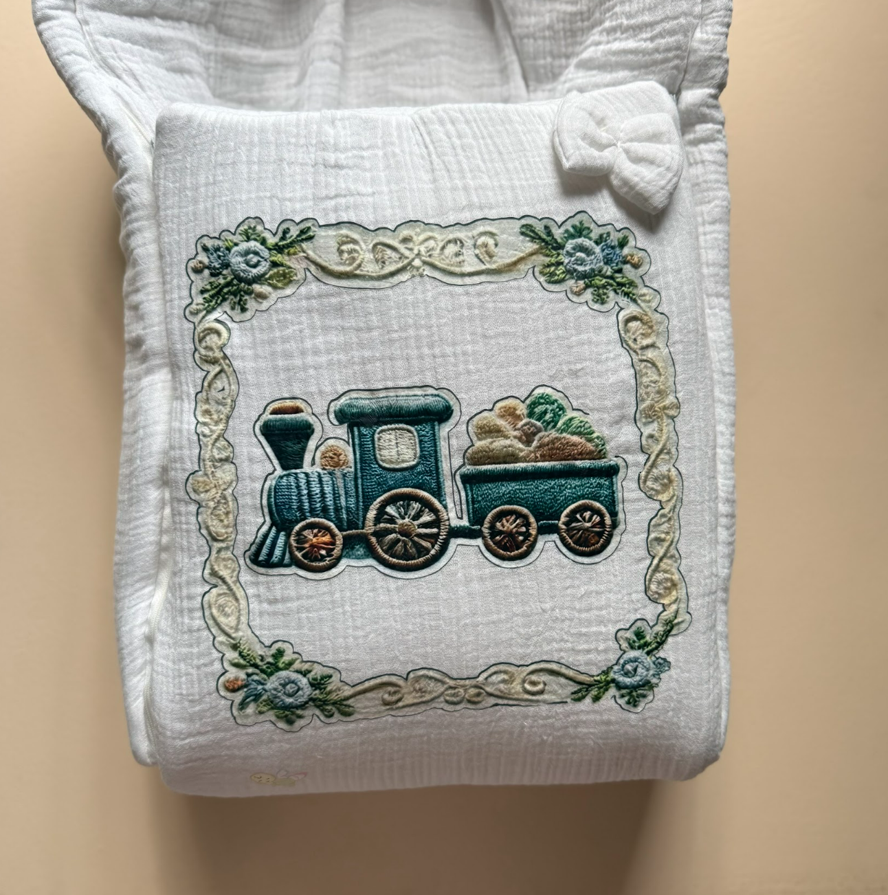 Little Railway Muslin Sleeping Bag