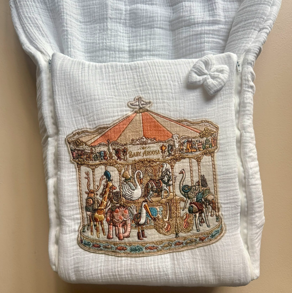 The Enchanted Carousel Muslin Sleeping Bag
