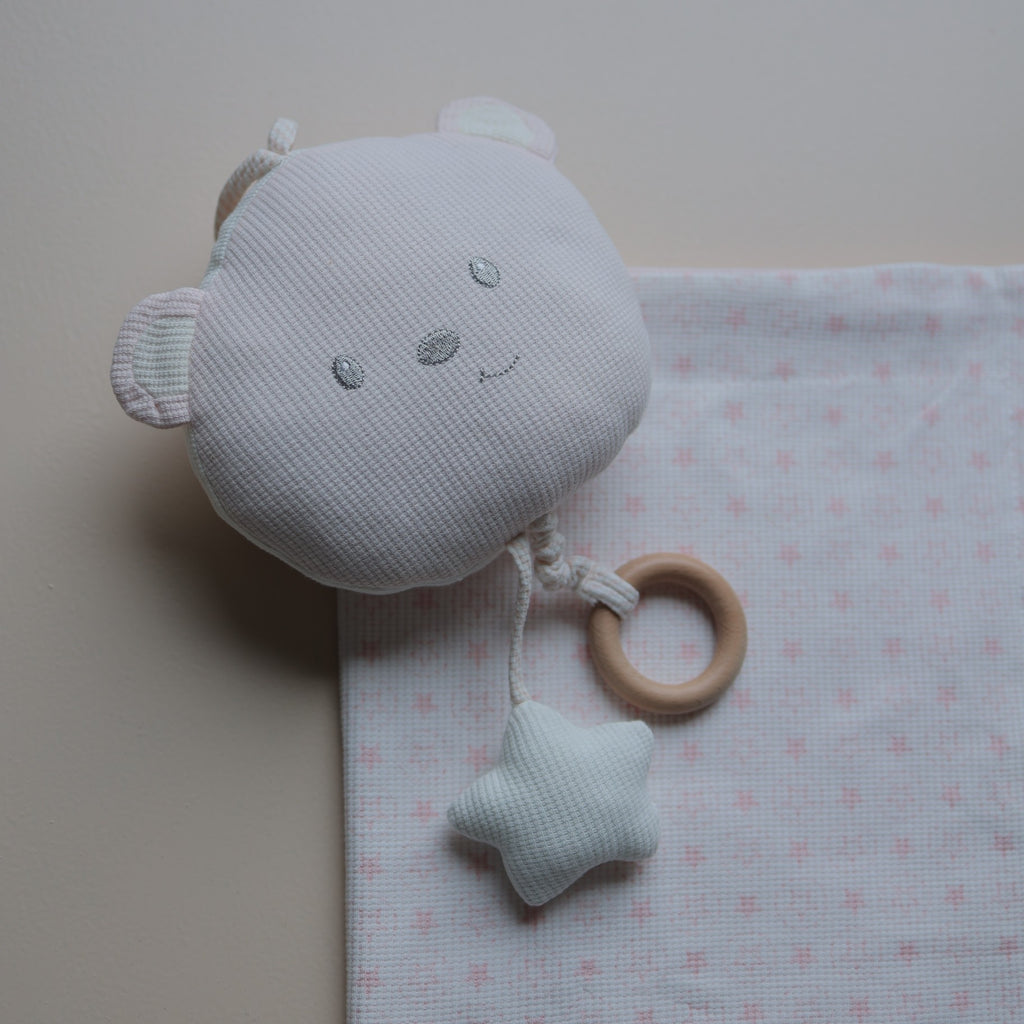 Blush Starry Snuggles Reversible Blanket & Toy Set