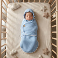 Sky Blue WhisperSoft Muslin Swadle Set
