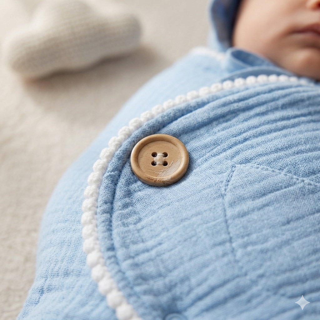 Sky Blue WhisperSoft Muslin Swadle Set