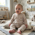 Skybound Dreams Muslin Romper – Oat Beige