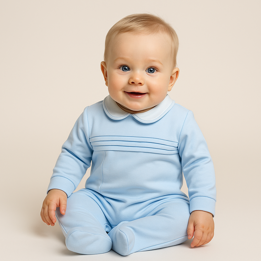 Skyline Pinstripe Baby Romper
