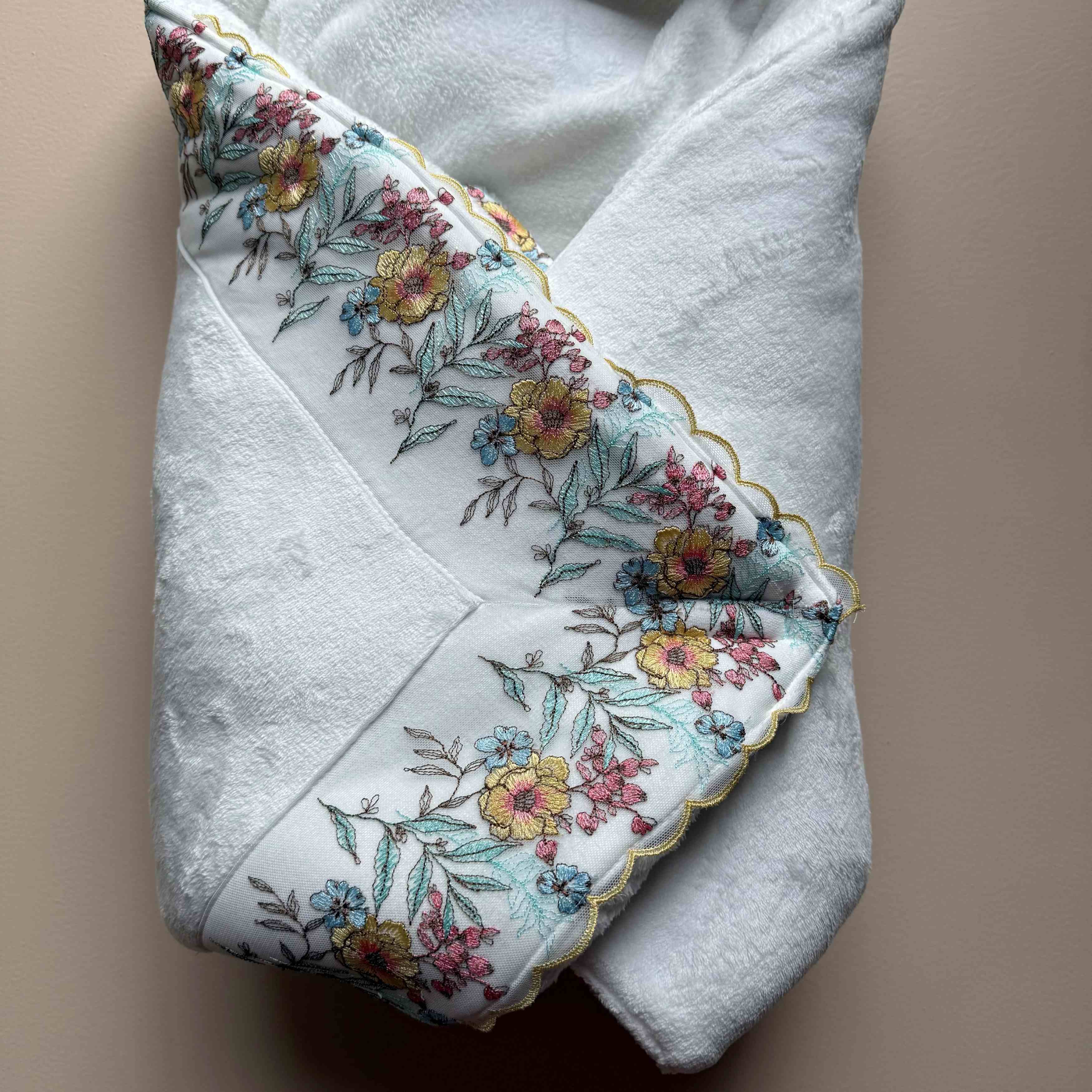 Ivory Bunny Bloom Luxe Wrap