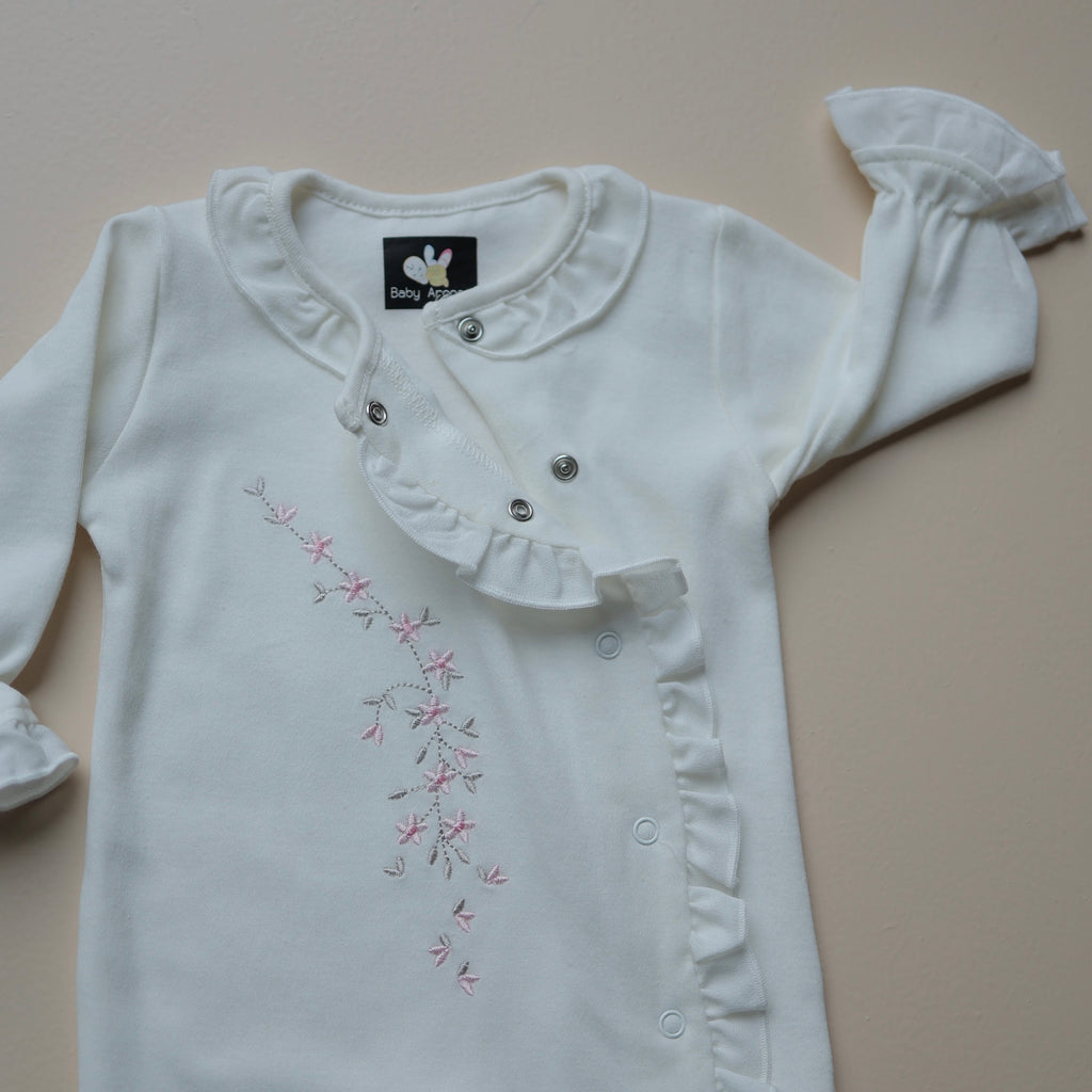 Snow Blossom Baby Romper