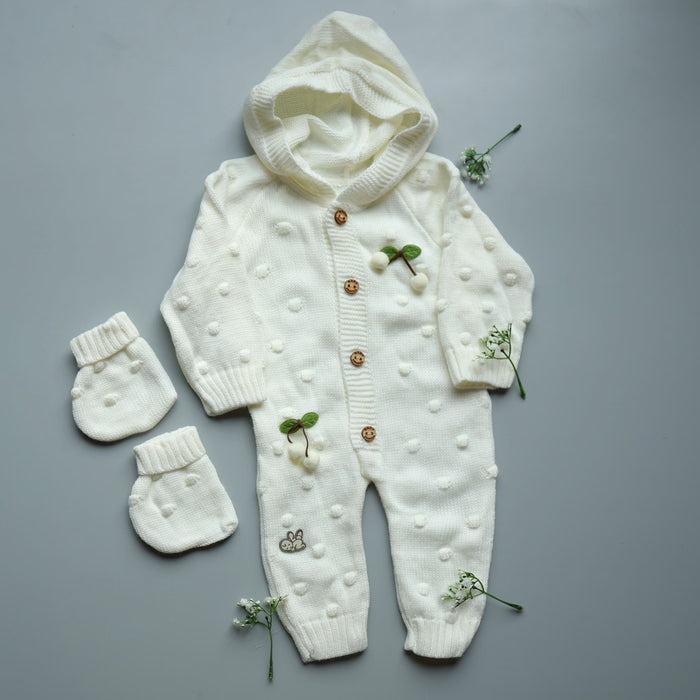 Snow Cherry Knitted Winter Jumpsuit