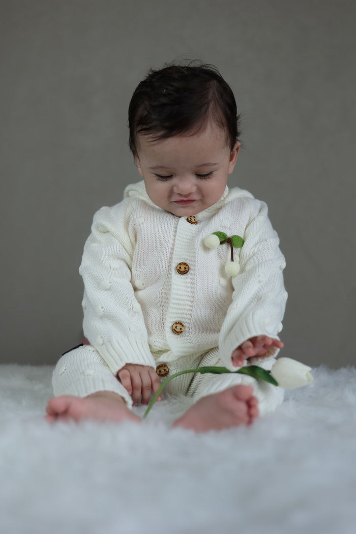 Snow Cherry Knitted Winter Jumpsuit
