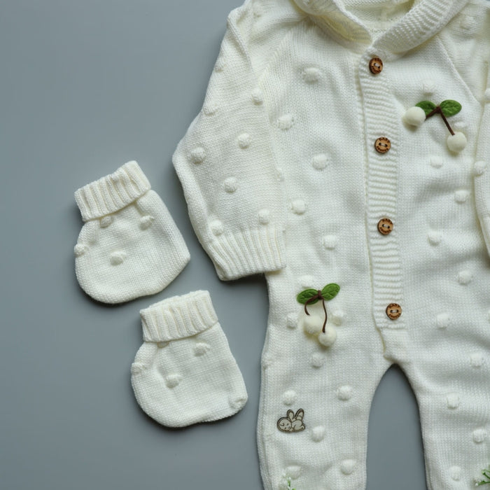 Snow Cherry Knitted Winter Jumpsuit