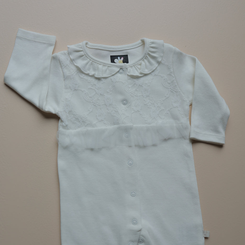 Snowflake Lace Baby Romper