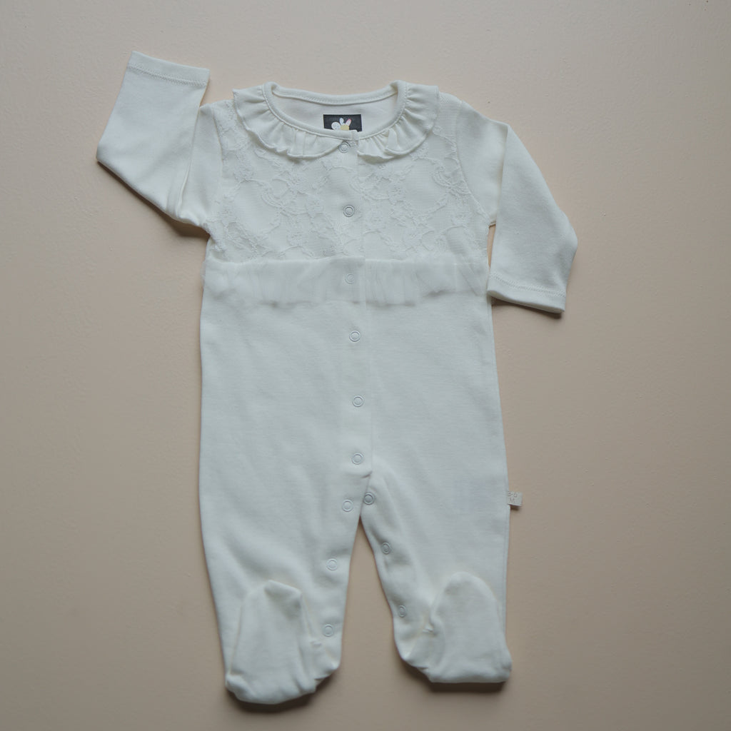 Snowflake Lace Baby Romper
