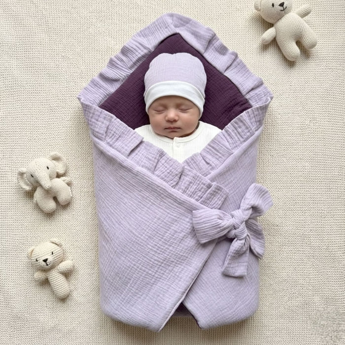 Amour Lavande Reversible Baby Drape Set