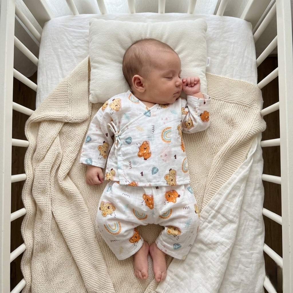 Teddy Dreams – 5 Piece Muslin Newborn Set