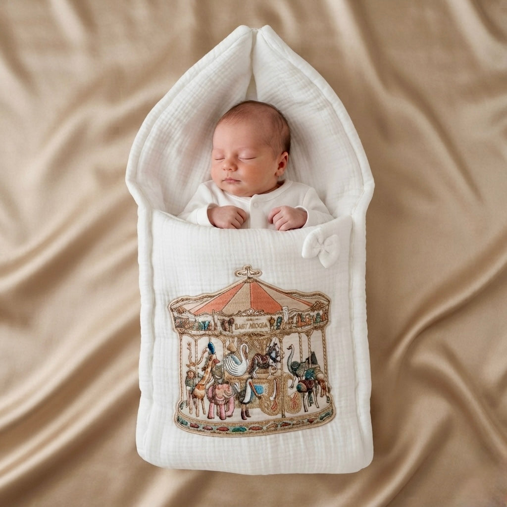 The Enchanted Carousel Muslin Sleeping Bag