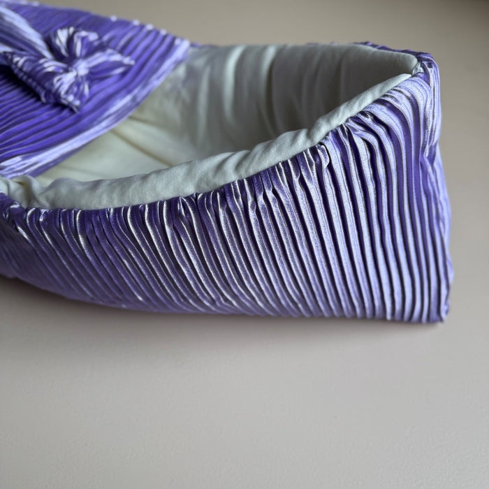Amethyst Bloom Satin Pleated Sleeping Bag