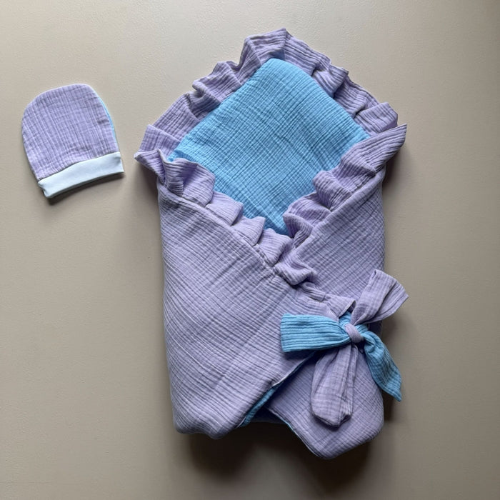 Lilac Sky Heirloom Reversible Muslin Drape Set