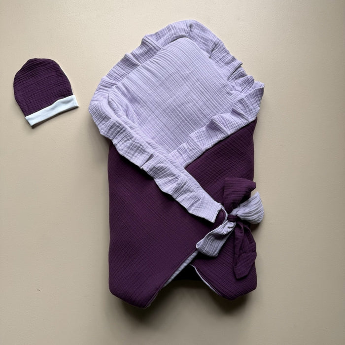 Amour Lavande Reversible Baby Drape Set