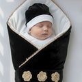 Midnight Velvet Gold Bloom Drape Set
