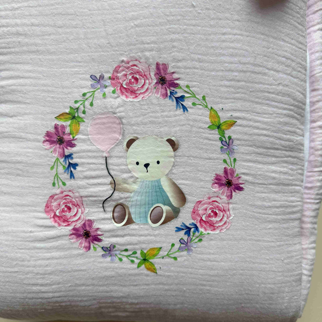 Blossom Bear Muslin Sleeping Bag.