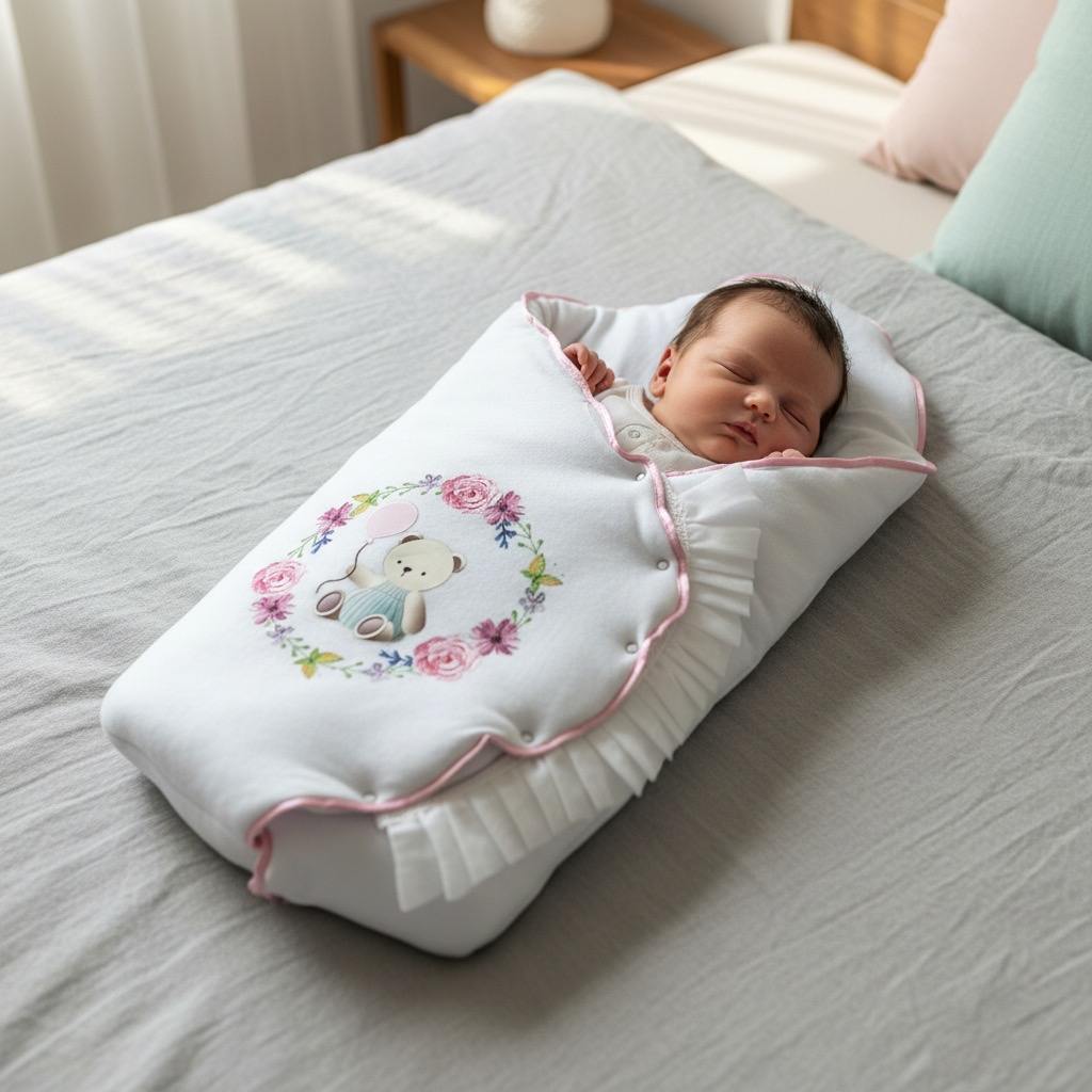 Teddy in Bloom Baby Drape