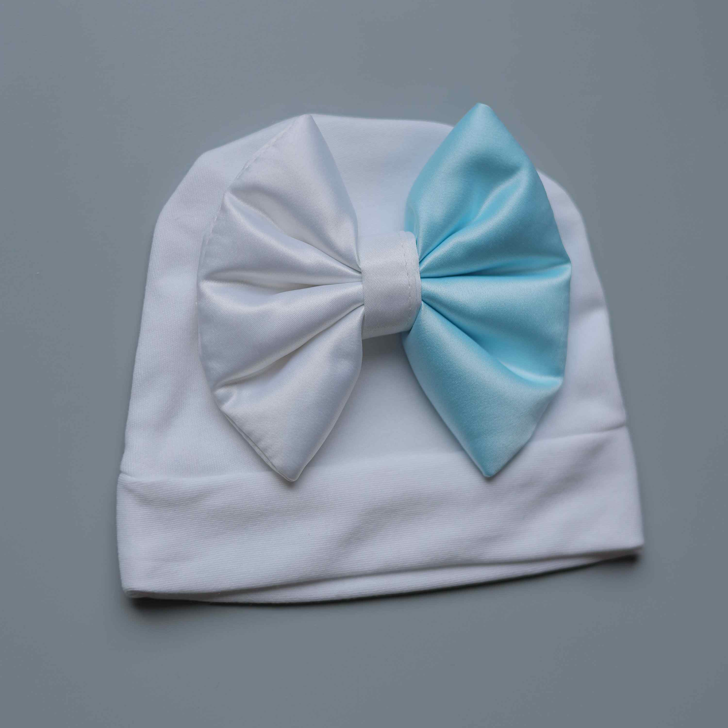 Azure Bow Luxe Swaddle Set
