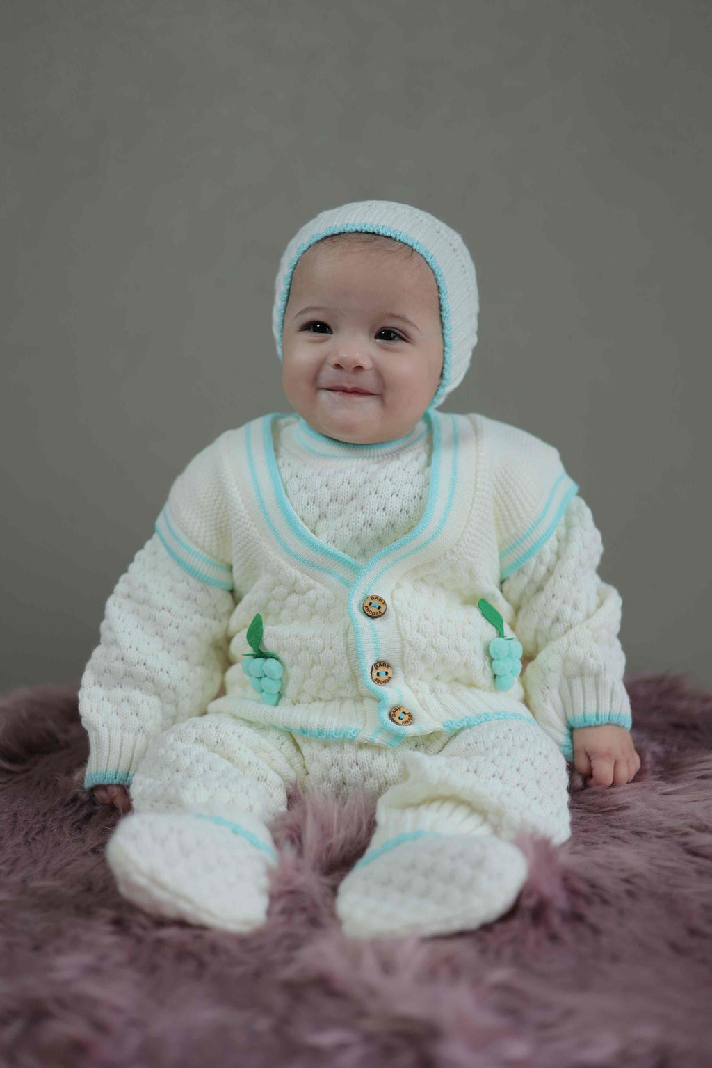 The Ocean Grape Romper Set(5 PCs Set)