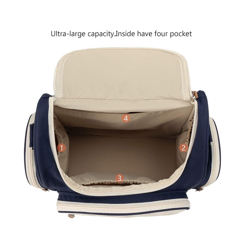 Nautical Chic Quilted Diaper Backpack