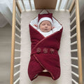 Rosette Velvet Winter Drape and Cap Set