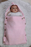 Blush Cocoon Fur Lined Baby Swaddle