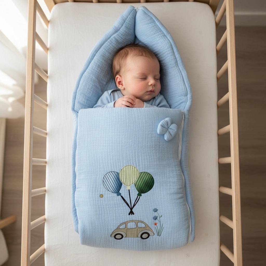 Balloon Ride Muslin Sleeping Bag.