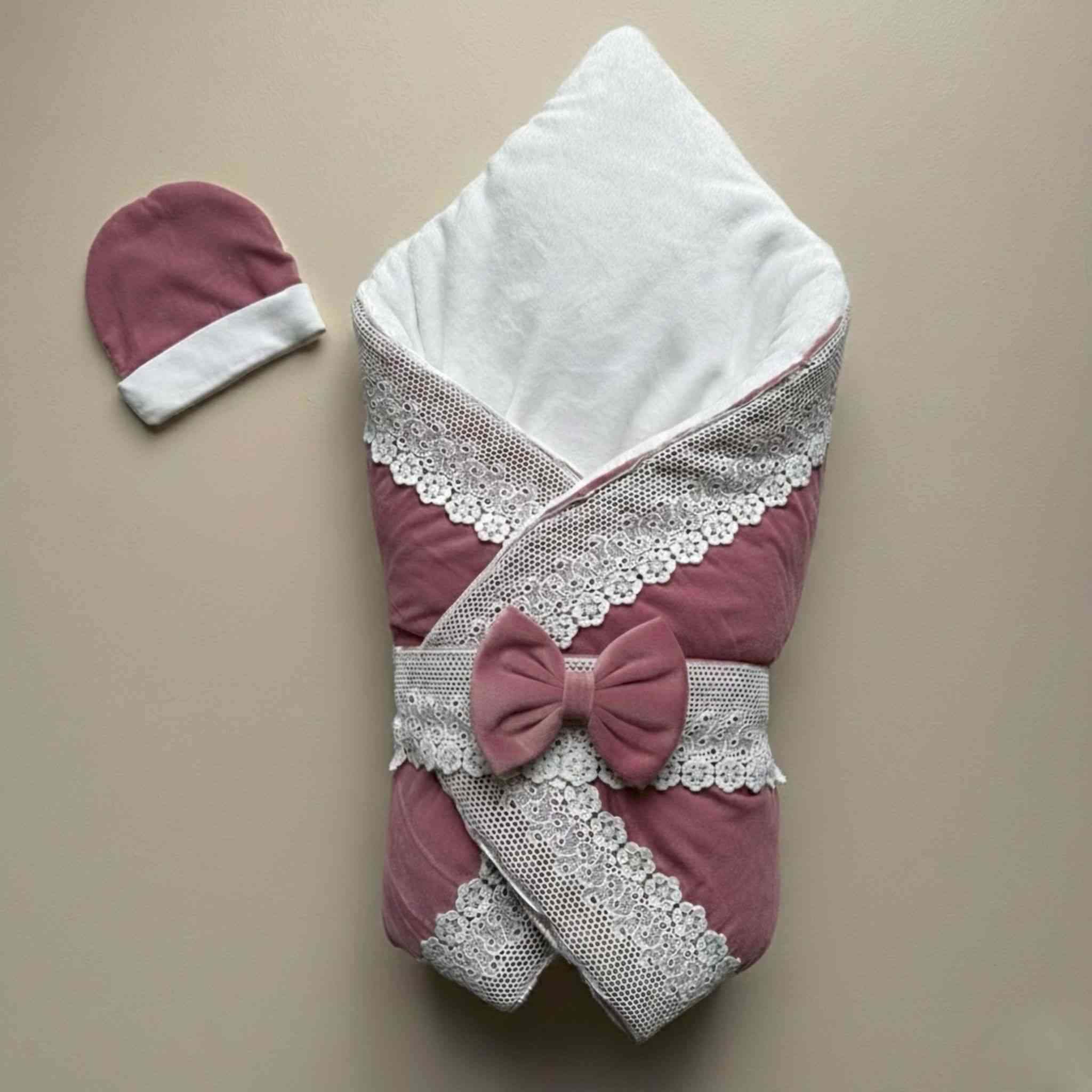 Plum Velvet Lace Snuggle Drape Set