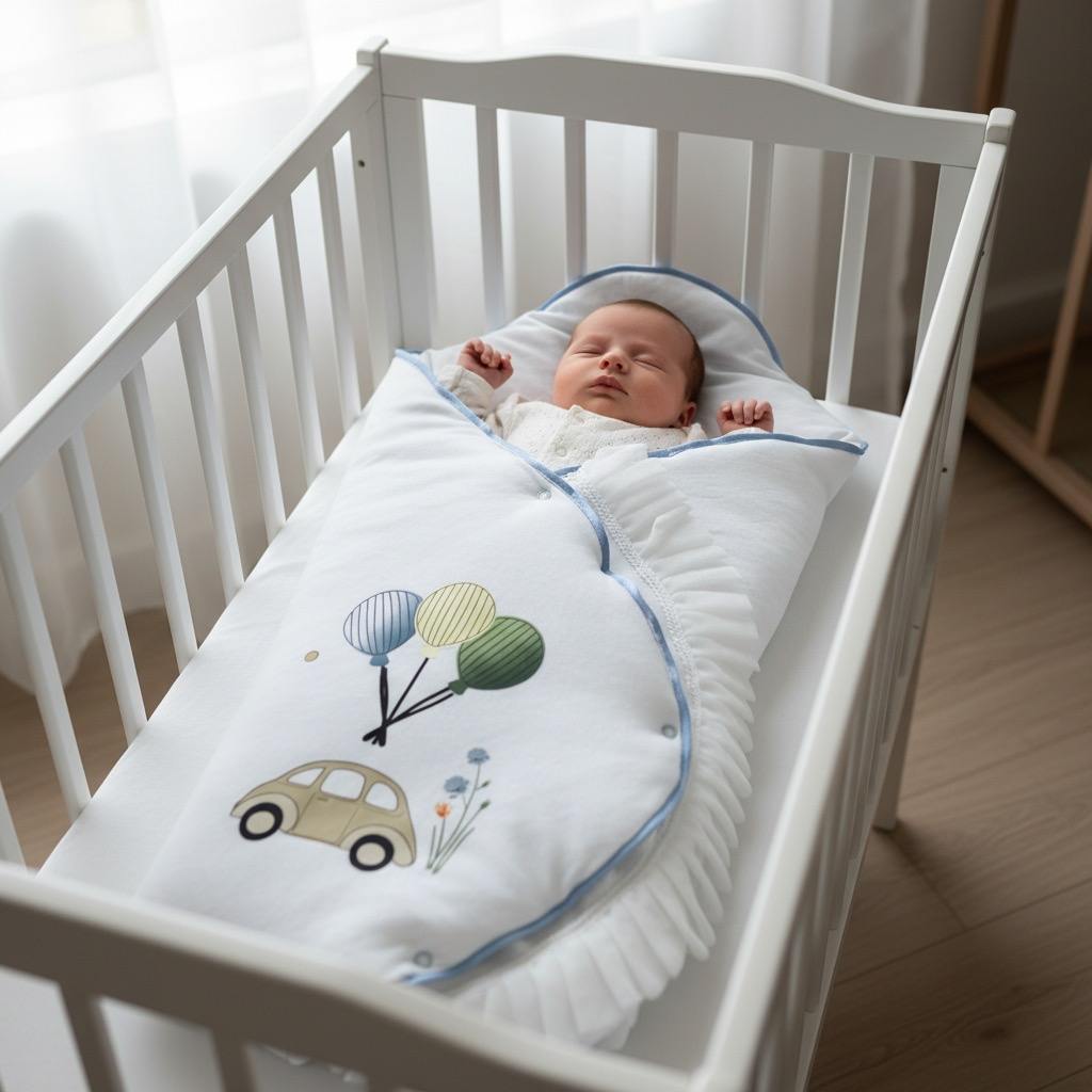 Balloon Ride Baby Drape