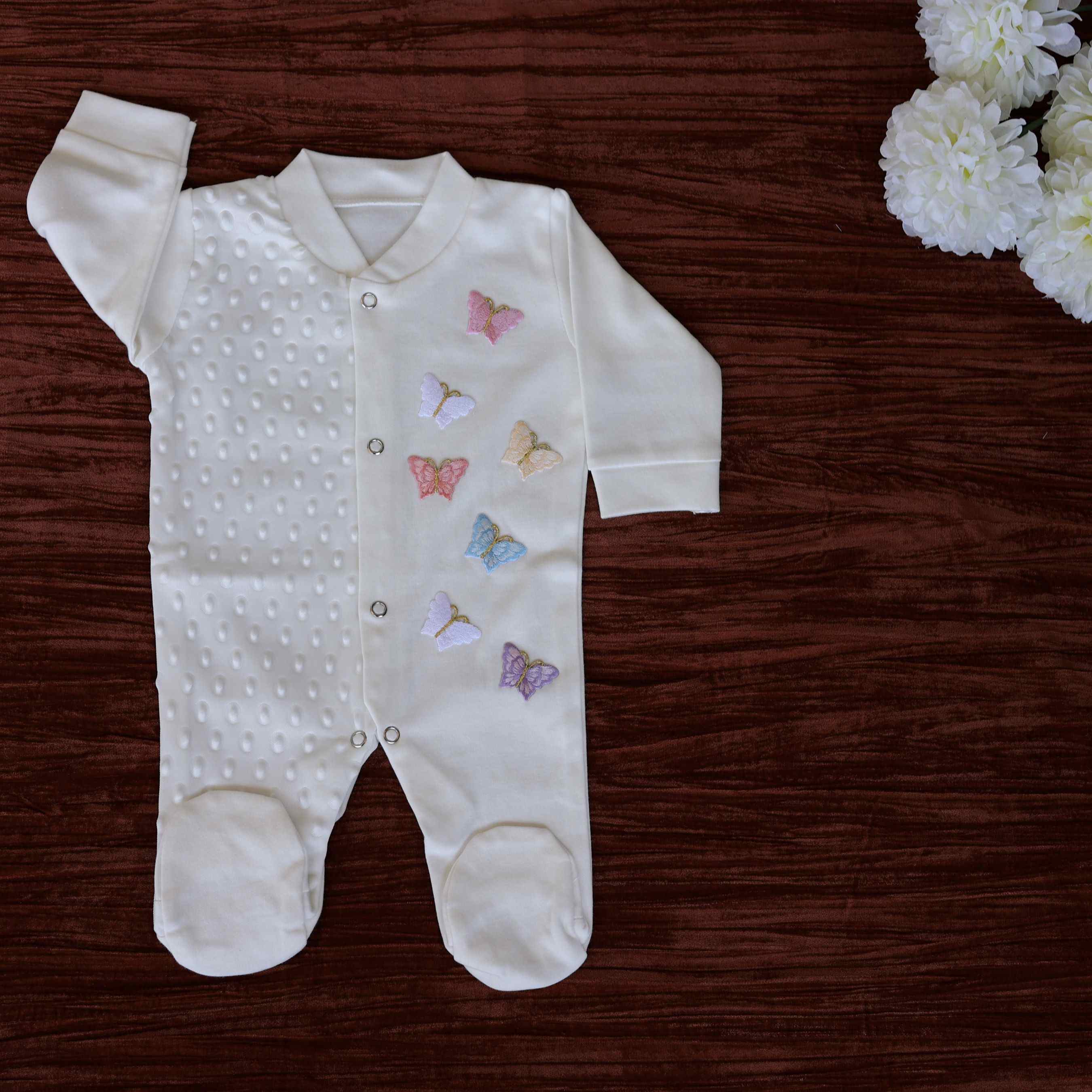 White Monarch Romper Set