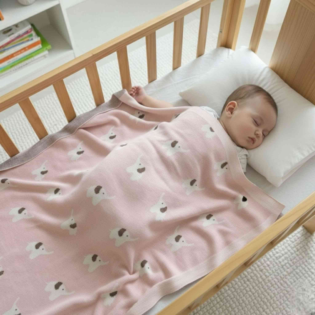 Elephant Dreams Cotton Baby Blanket