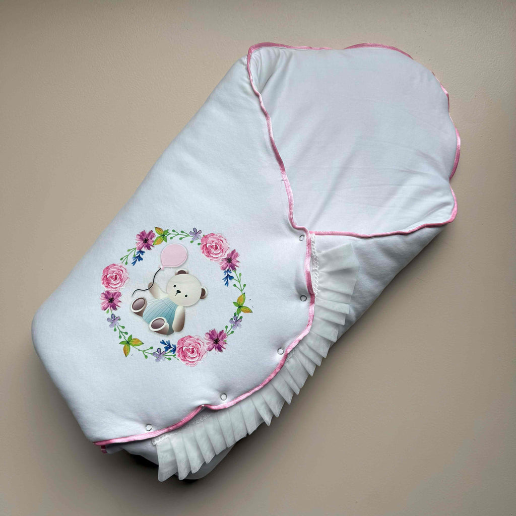 Teddy in Bloom Baby Drape