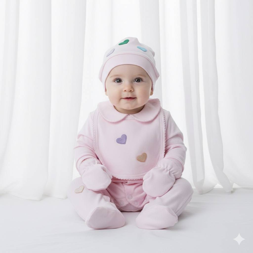 FlutterHeart Romper Set